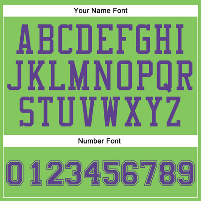Custom Neon Green Purple Round Neck Basketball Uniform Jersey