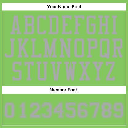 Custom Neon Green Gray Round Neck Basketball Uniform Jersey