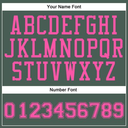 Custom Green Pink Round Neck Basketball Uniform Jersey