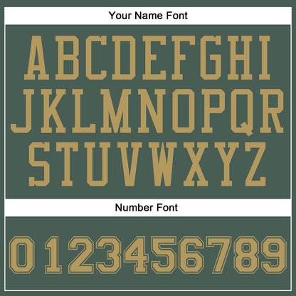 Custom Green Old Gold Round Neck Basketball Uniform Jersey