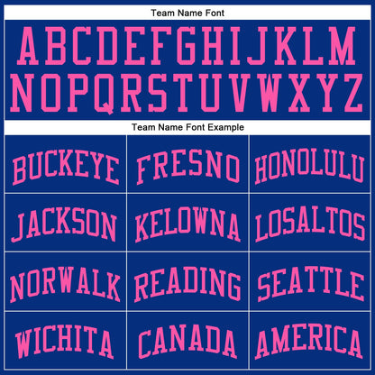 Custom Royal Pink Round Neck Basketball Uniform Jersey