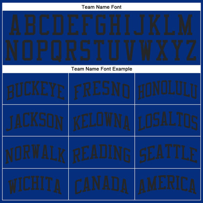Custom Royal Black Round Neck Basketball Uniform Jersey