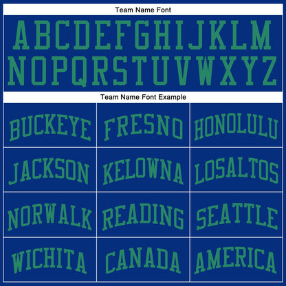 Custom Royal Kelly Green Round Neck Basketball Uniform Jersey