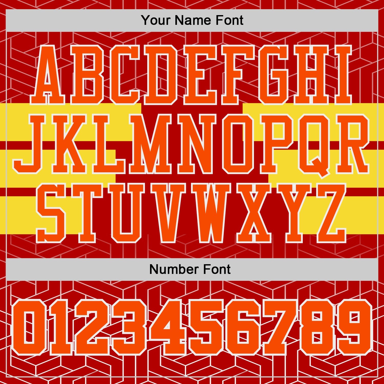 Custom Red Orange Yellow-White Geometric Maze Stripe Round Neck Sublimation Basketball Uniform Jersey