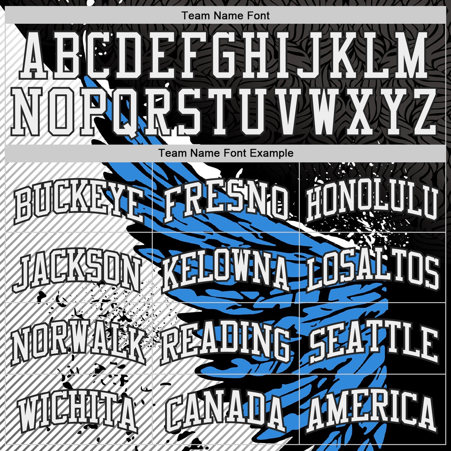 Custom Black White-Blue Wing Splash Ink Boho Style Round Neck Sublimation Basketball Uniform Jersey