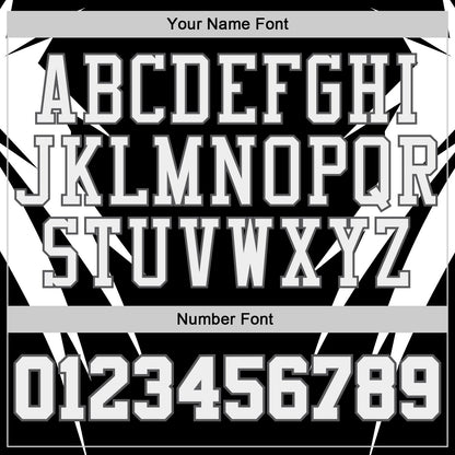 Custom Black White-Steel Gray Wing Boho Style Round Neck Sublimation Basketball Uniform Jersey