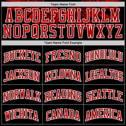 Custom Black Red-White Feather Wing Boho Style Round Neck Sublimation Basketball Uniform Jersey