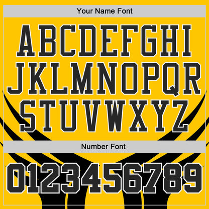 Custom Yellow Black-White Wing Boho Style Round Neck Sublimation Basketball Uniform Jersey