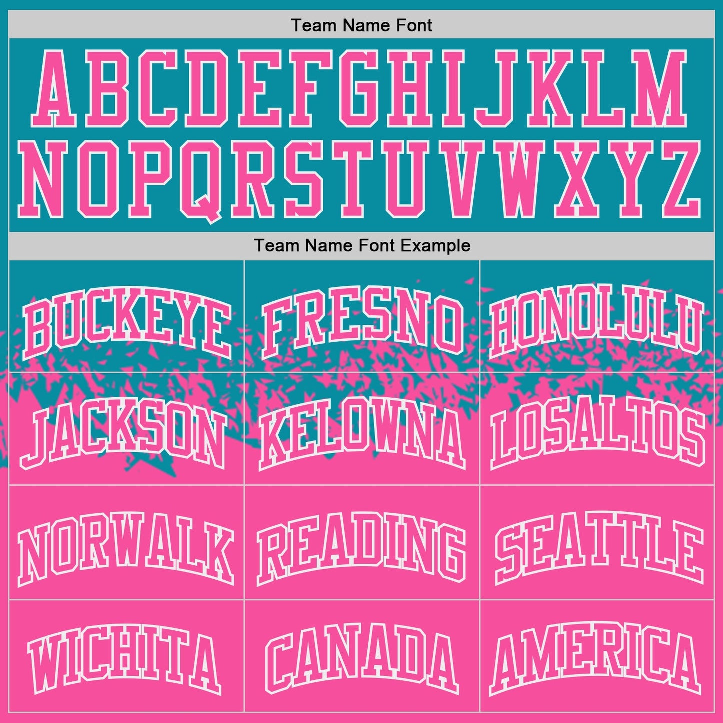 Custom Teal Pink-White Shattered Geometric Side Panel Stripe Round Neck Sublimation Basketball Set Jersey