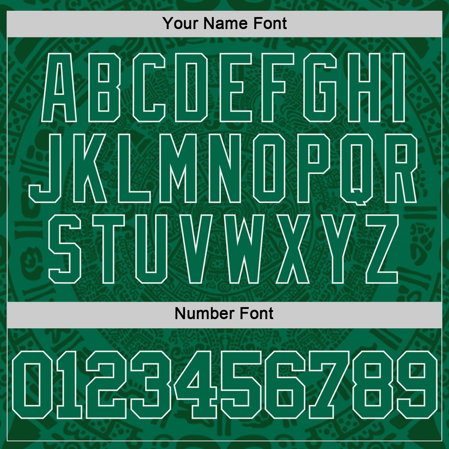 Custom Kelly Green-White Tribal Ethnic Aztec Sun Stone Side Panel Stripe Round Neck Sublimation Basketball Set Jersey