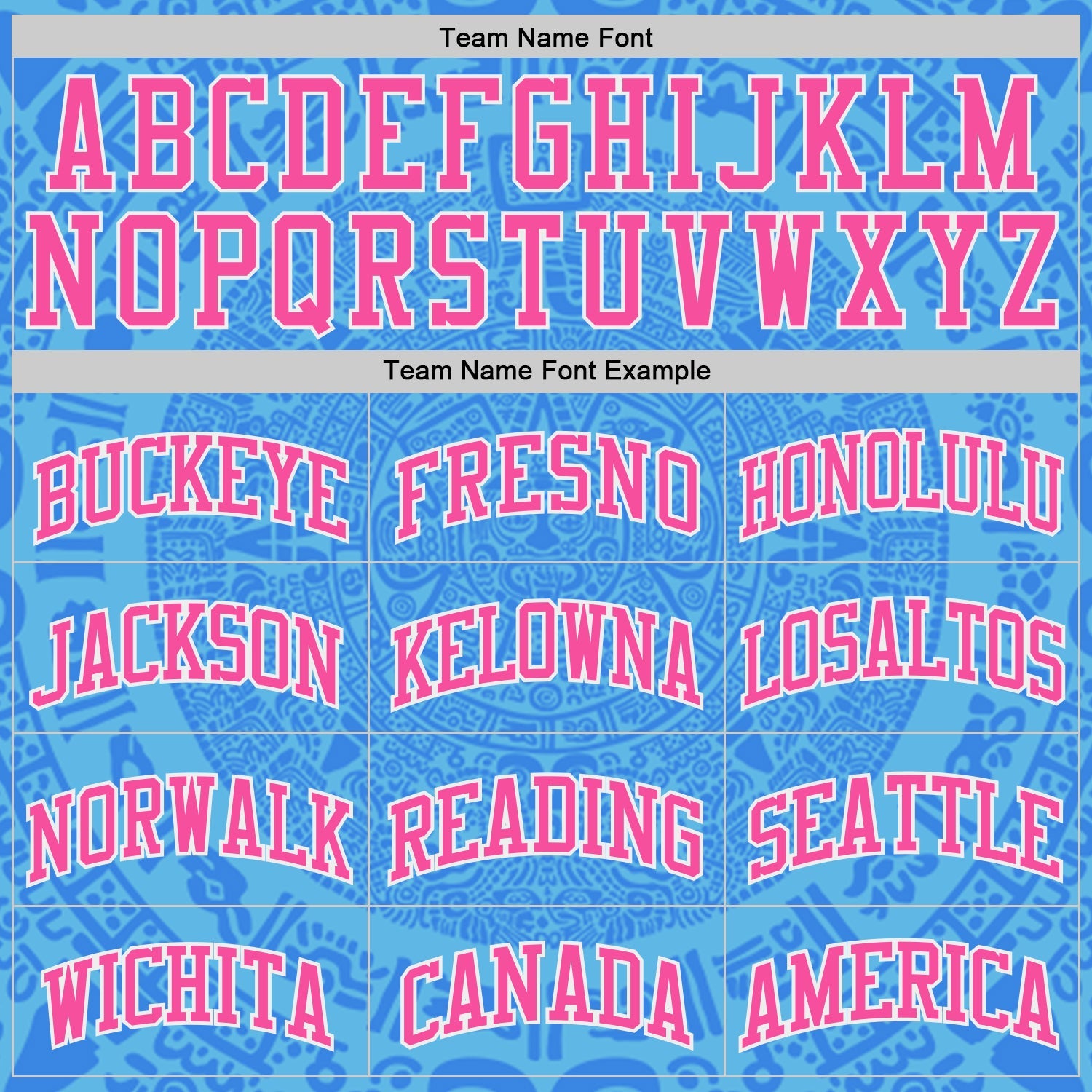 Custom Sky Blue Pink-White Tribal Ethnic Aztec Sun Stone Side Panel Stripe Round Neck Sublimation Basketball Set Jersey