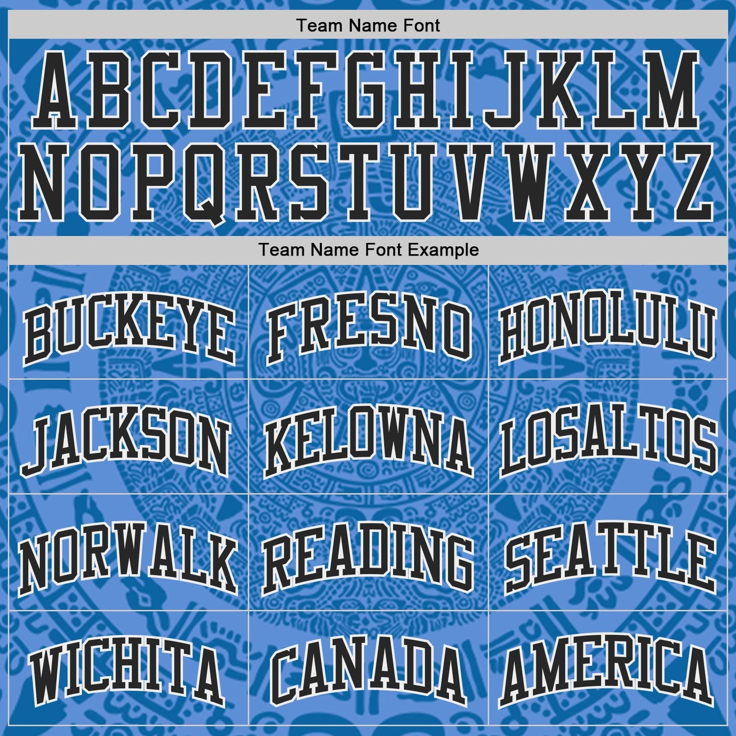 Custom Light Blue Black-White Tribal Ethnic Aztec Sun Stone Side Panel Stripe Round Neck Sublimation Basketball Set Jersey