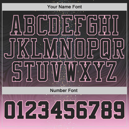Custom Black Light Pink-White Nebula Starry Aurora Galaxy Space Round Neck Sublimation Basketball Uniform Jersey