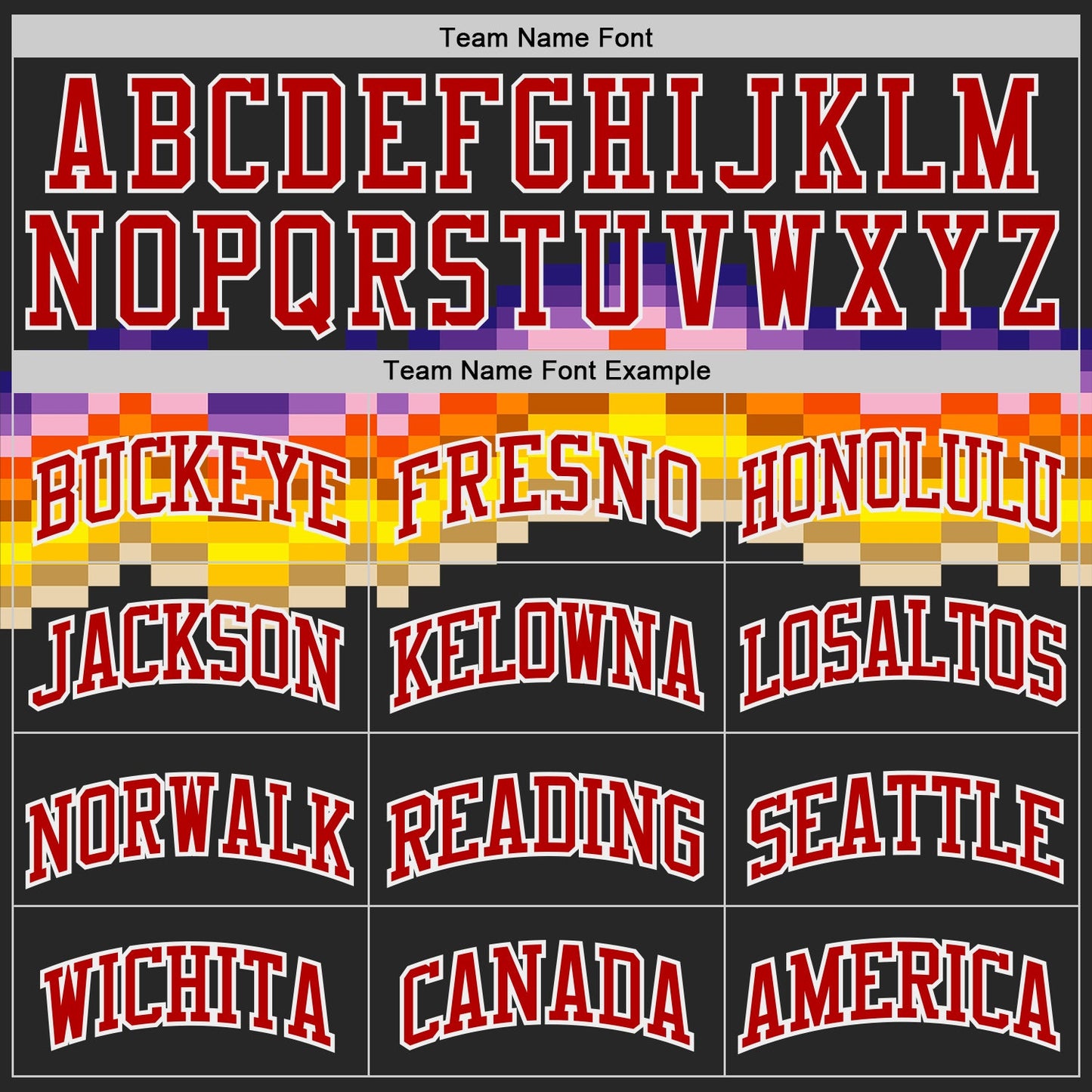 Custom Black Red Yellow Purple-White Sunset Pixel Gradient Round Neck Sublimation Basketball Uniform Jersey