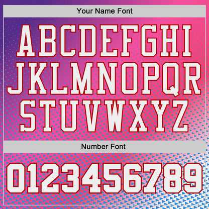 Custom Pink White Red Purple-Gold Triangle Dot Gradient Round Neck Sublimation Basketball Uniform Jersey