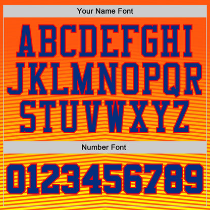 Custom Orange Royal Yellow Fire Red Purple-White Horizontal Stripe Gradient Round Neck Sublimation Basketball Uniform Jersey