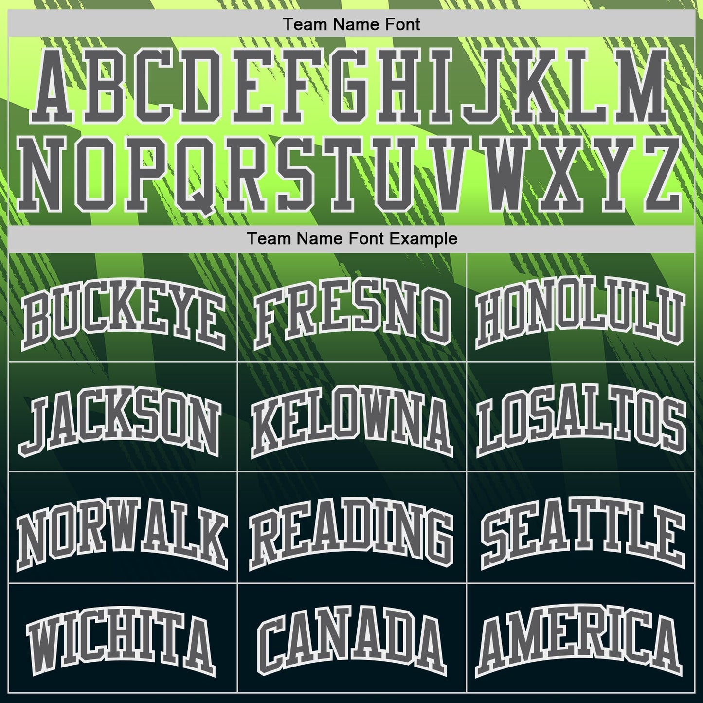 Custom Green Steel Gray White-Black Geometric Line Gradient Round Neck Sublimation Basketball Uniform Jersey