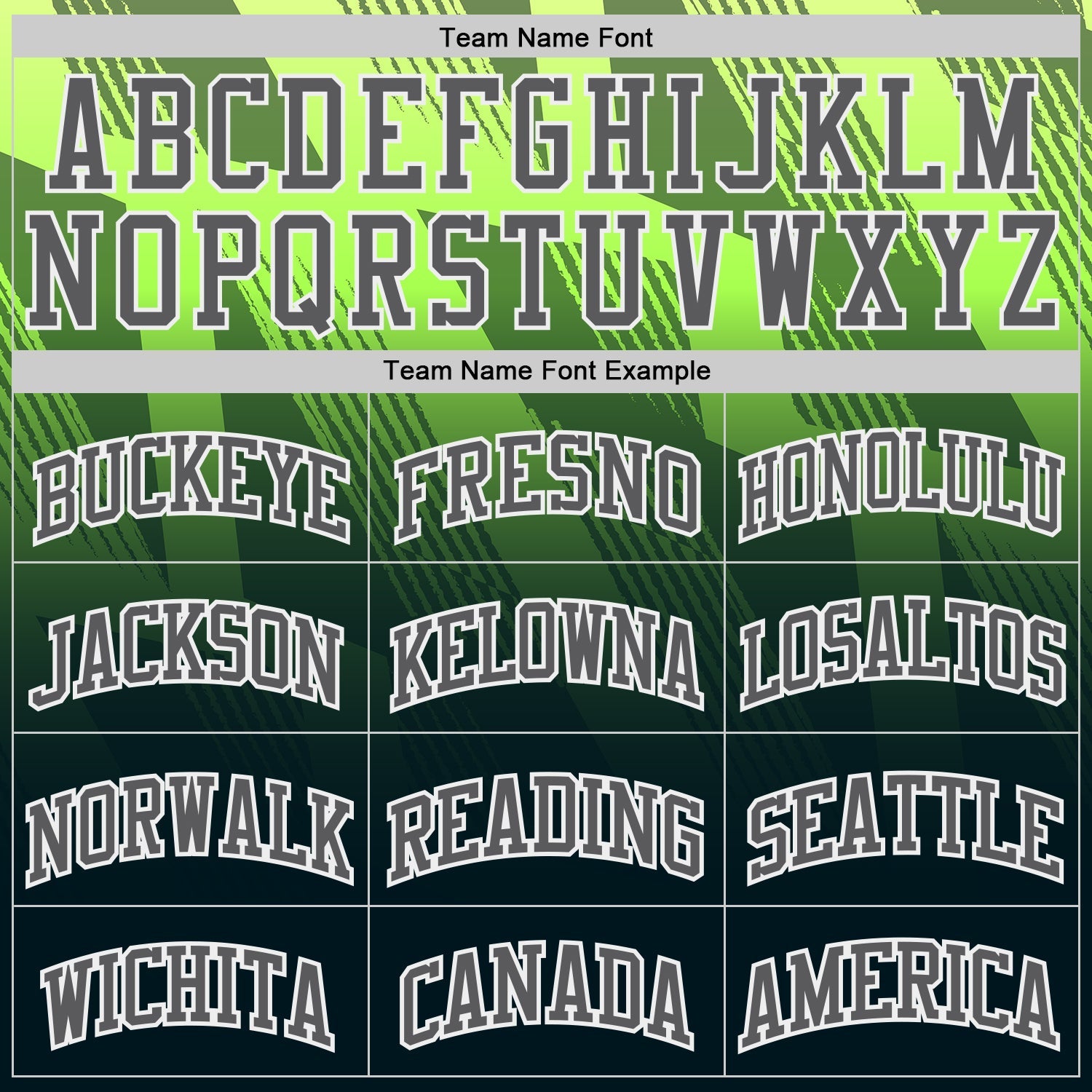 Custom Green Steel Gray White-Black Geometric Line Gradient Round Neck Sublimation Basketball Uniform Jersey