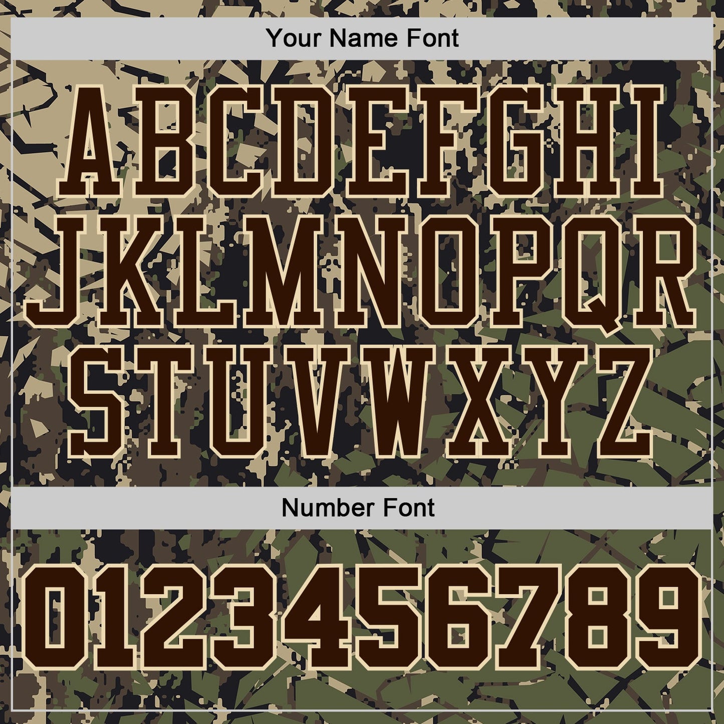 Custom Camo Brown-Cream Digital Camouflage Round Neck Sublimation Salute To Service Basketball Uniform Jersey
