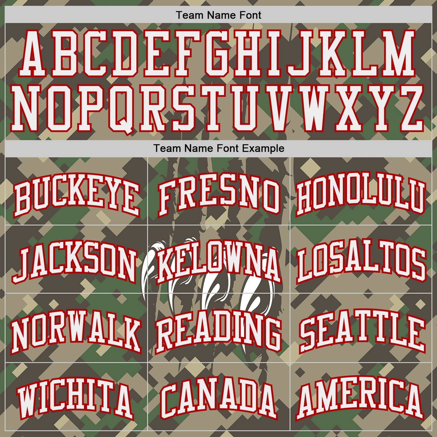 Custom Camo White-Red Digital Camouflage Monster Claw Round Neck Sublimation Salute To Service Basketball Uniform Jersey