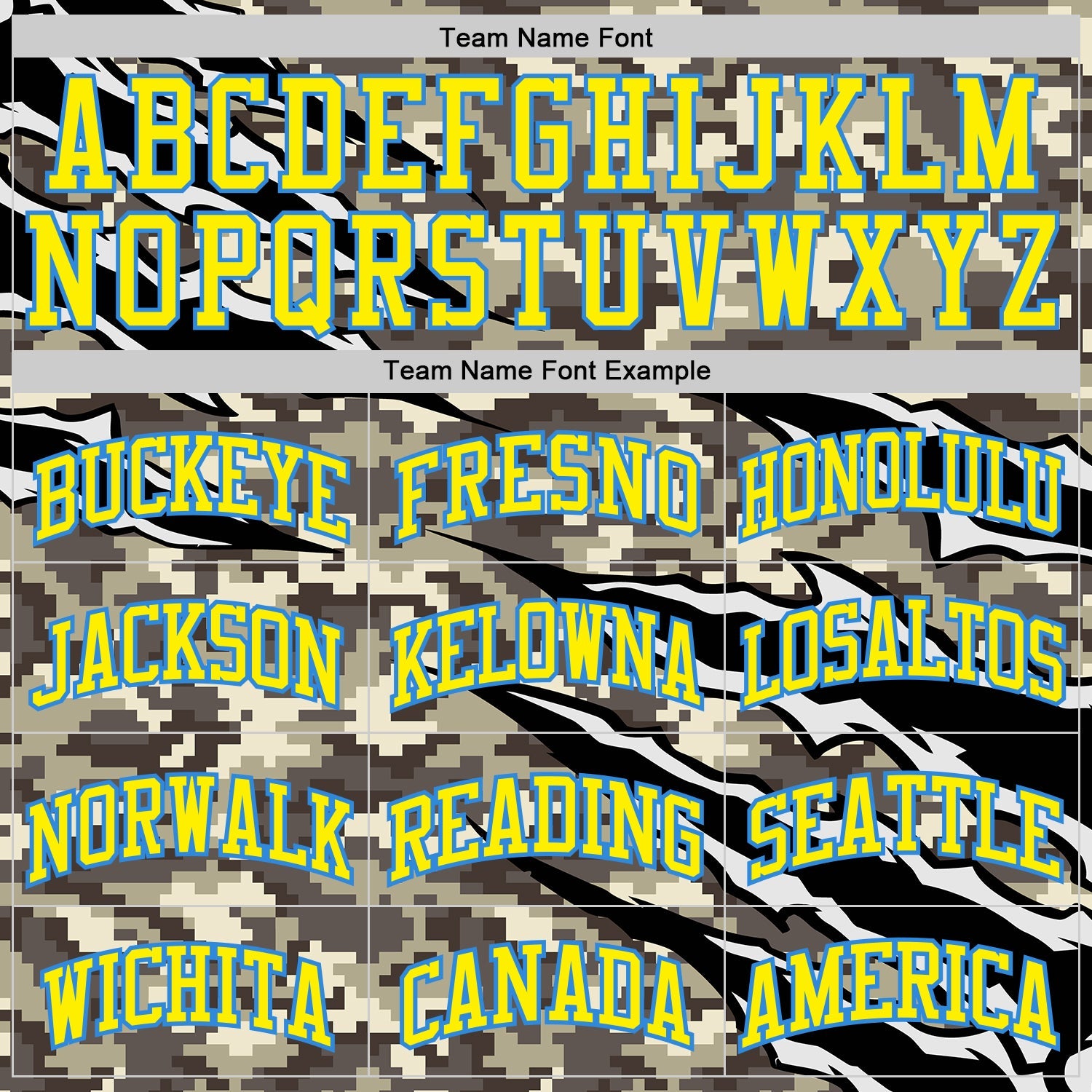 Custom Camo Light Yellow-Powder Blue Desert Camouflage Claw Round Neck Sublimation Salute To Service Basketball Uniform Jersey