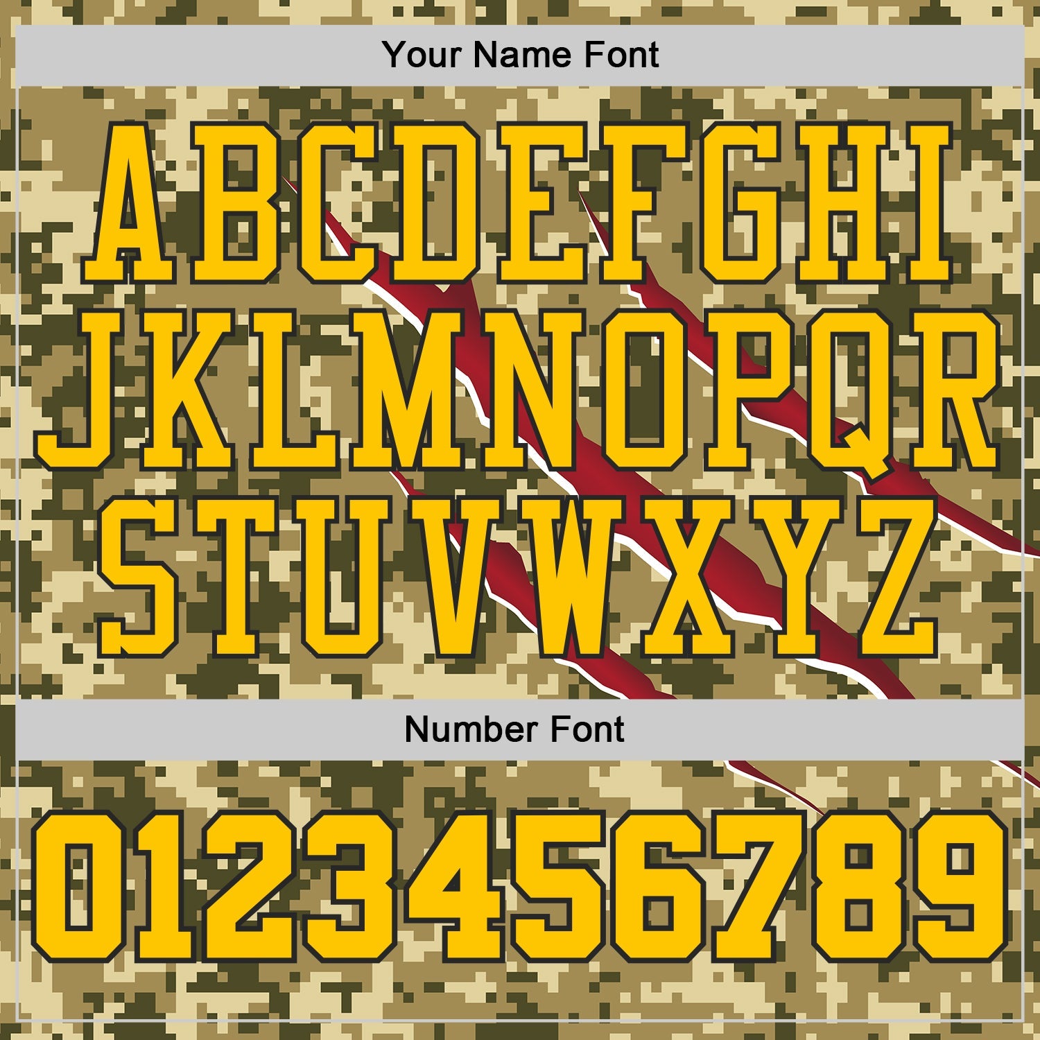 Custom Camo Yellow-Black Desert Camouflage Claw Round Neck Sublimation Salute To Service Basketball Uniform Jersey