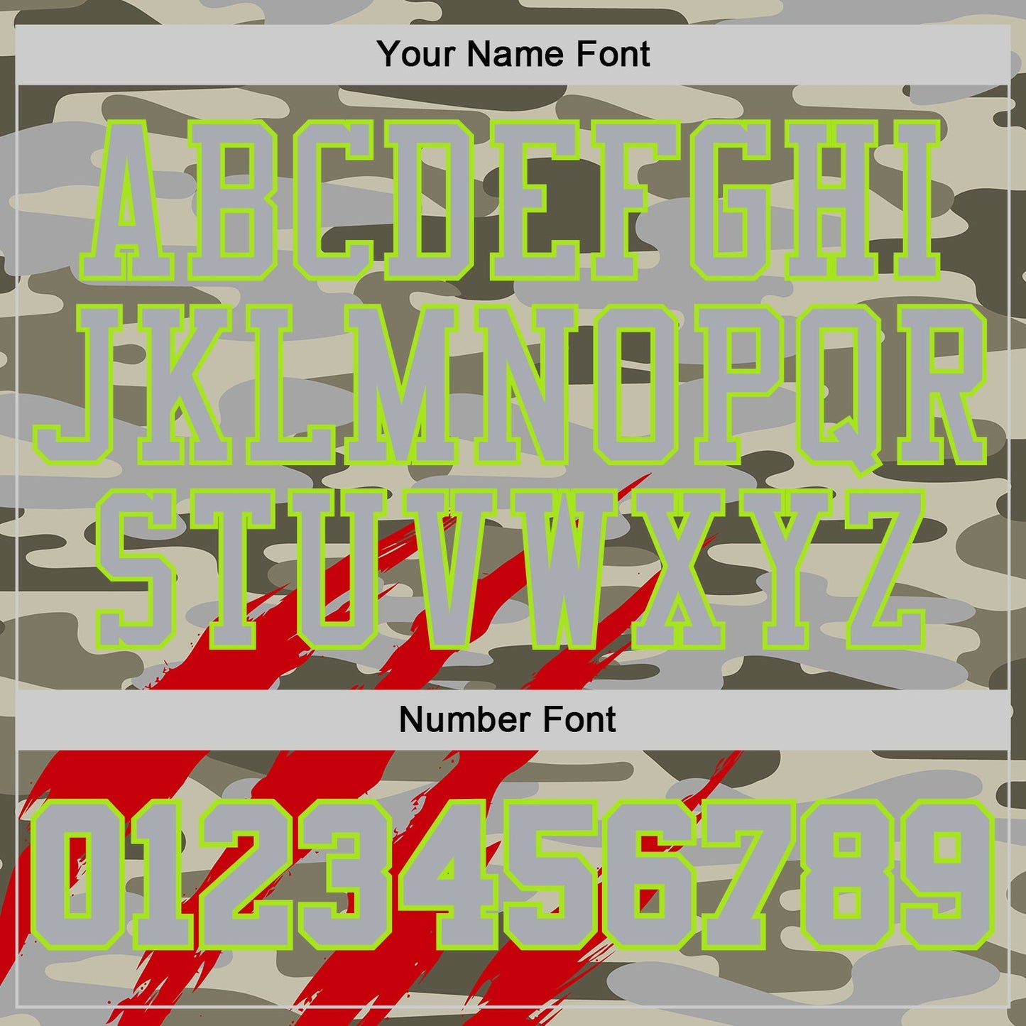 Custom Camo Gray-Neon Green Desert Camouflage Claw Round Neck Sublimation Salute To Service Basketball Uniform Jersey