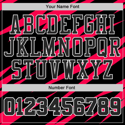 Custom Black Red-White Vibrant Lightning Stripe Round Neck Sublimation Basketball Uniform Jersey