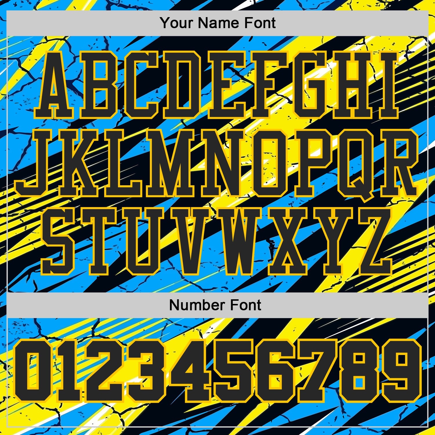 Custom Blue Black-Yellow Geometric Lightning Round Neck Sublimation Basketball Uniform Jersey
