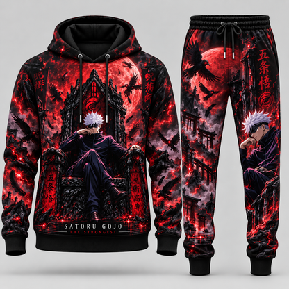 Gojo Satoru Transformation Fan Set — Ninjutsu Kaisen Hoodie & Sweatpants