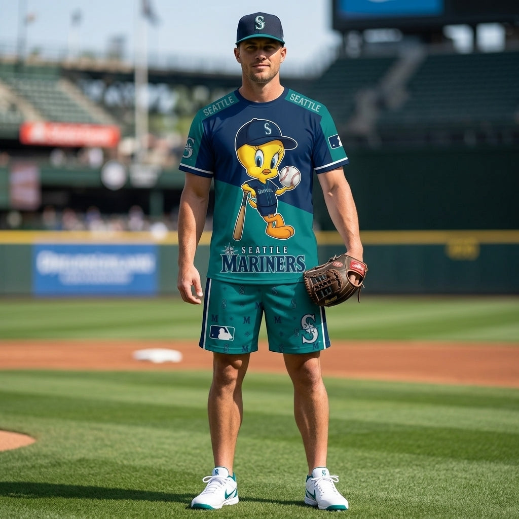 All 30 Teams Available-COMBO GIFTS FOR BASEBALL FAN | Sport Fan Set — T-Shirt + Shorts