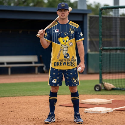 All 30 Teams Available-COMBO GIFTS FOR BASEBALL FAN | Sport Fan Set — T-Shirt + Shorts