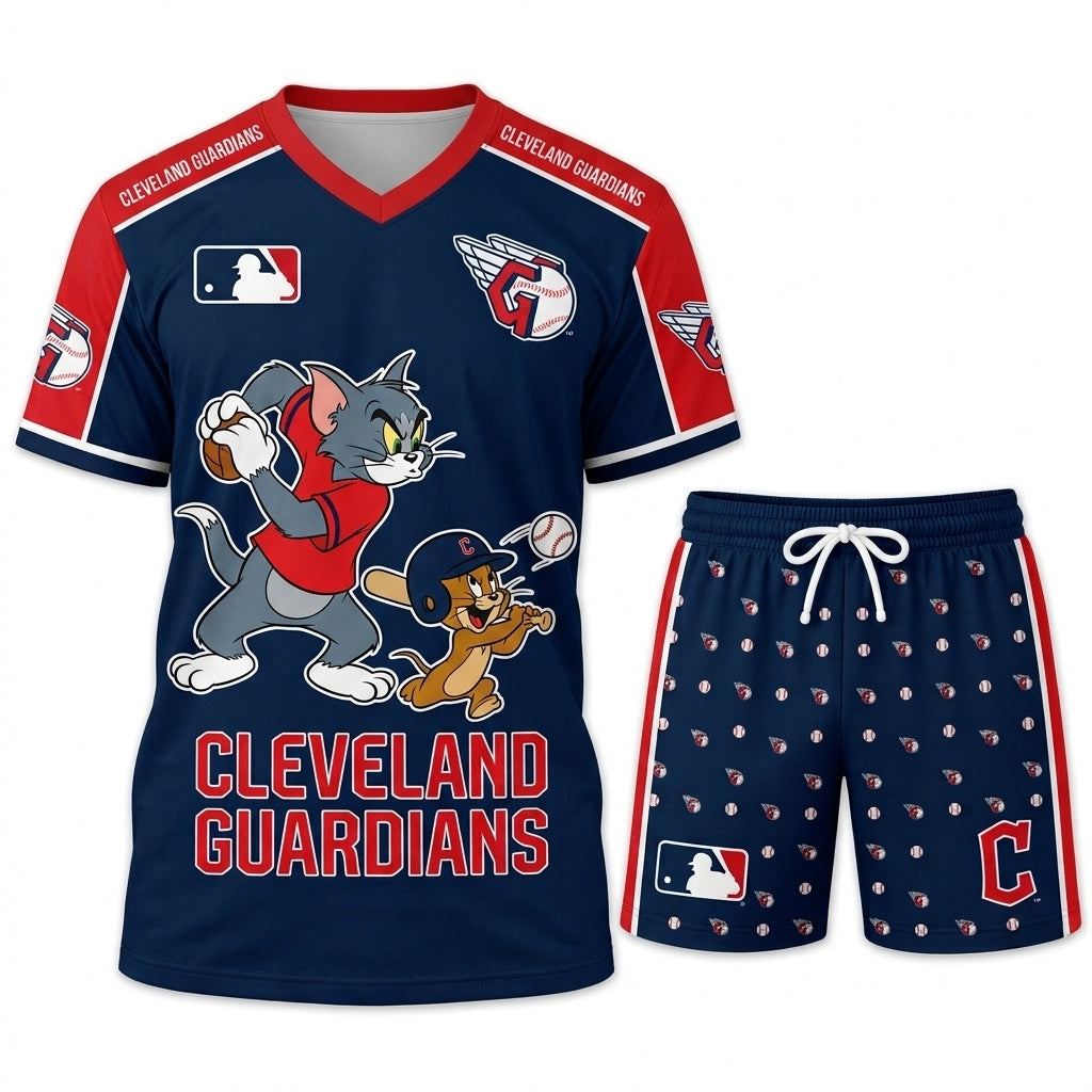 All USA Baseball Teams Inspired Fan Set, Graphic T-Shirt And Shorts Combo Outfit