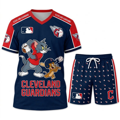 All USA Baseball Teams Inspired Fan Set, Graphic T-Shirt And Shorts Combo Outfit