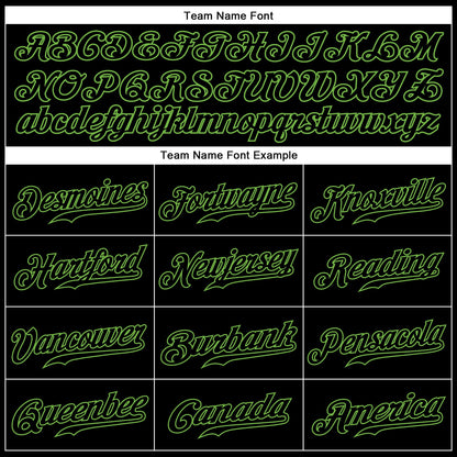 Custom Black Black-Neon Green Authentic Sleeveless Baseball Jersey
