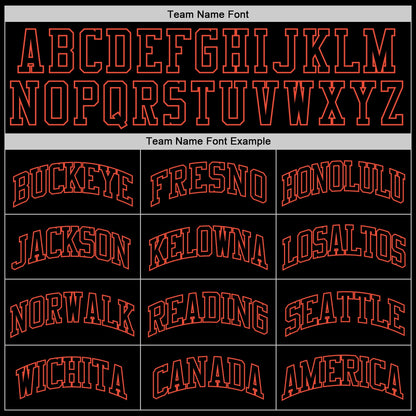 Custom Black Black-Orange Authentic Throwback Basketball Jersey