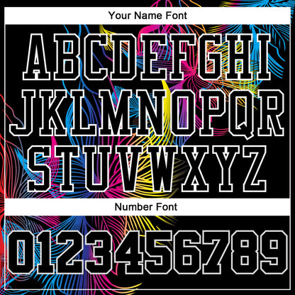 Custom Black Black-White Round Neck Sublimation Basketball Uniform Jersey