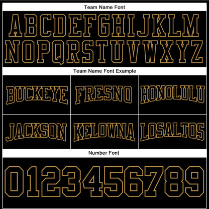 Custom Stitched Black Black-Old Gold Football Pullover Sweatshirt Hoodie