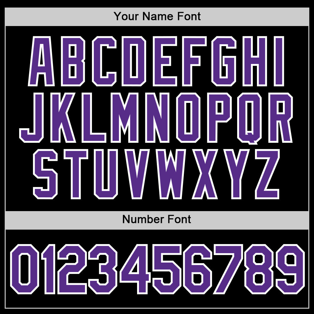 Custom Black Purple-White Performance T-Shirt