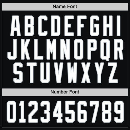 Custom Black White-Silver Hockey Jersey