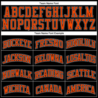 Custom Black Gray Pinstripe Orange-Gray Authentic Basketball Jersey