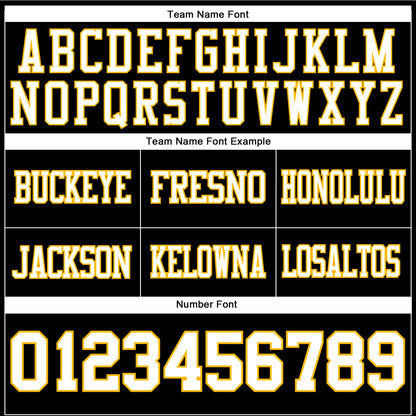 Custom Black White-Gold Authentic Football Jersey