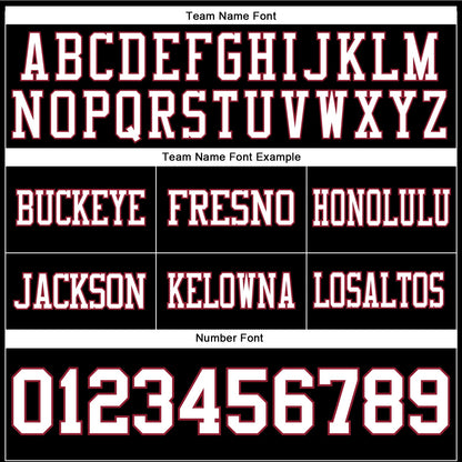 Custom Black White-Cardinal Authentic Football Jersey