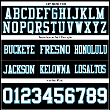Custom Black White-Panther Blue Authentic Football Jersey