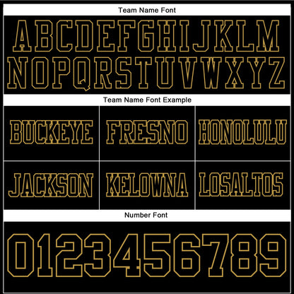 Custom Black Old Gold-Red Authentic Football Jersey