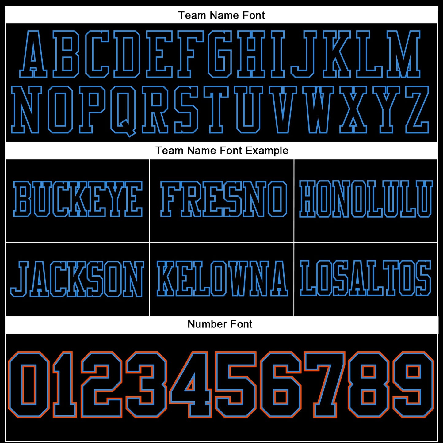 Custom Black Powder Blue-Orange Authentic Football Jersey
