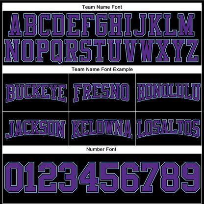 Custom Stitched Black Purple-Light Blue Football Pullover Sweatshirt Hoodie