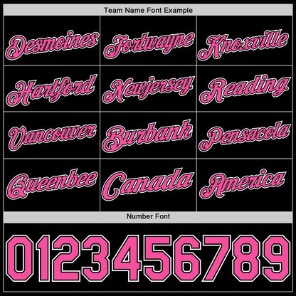 Custom Black Pink-White Authentic Basketball Jersey