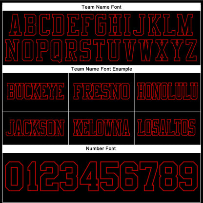 Custom Black Red Authentic Football Jersey