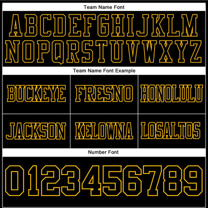 Custom Black Gold Authentic Football Jersey